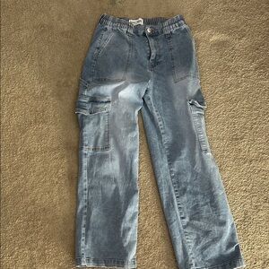 Casual Blue Cargo Jeans